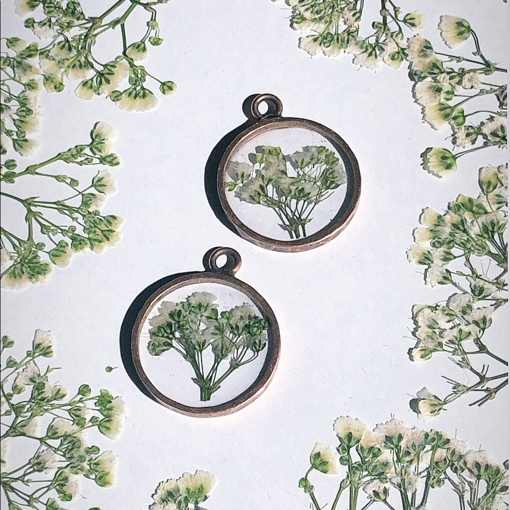 Bridals Wreath flower pendant